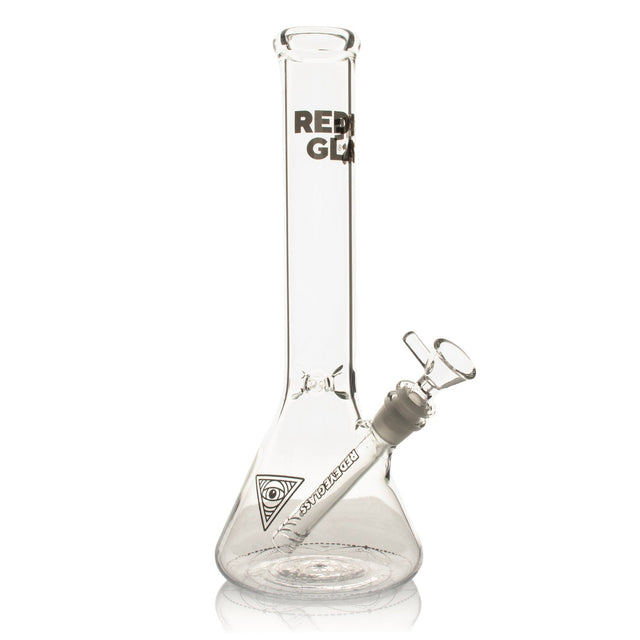 12 Tall Sacred Geometry Beaker Base Bong with borosilicate glass, removable downstem, pull-out bowl, ice catcher, and distinctive geometric design from Red Eye Glass®.