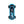 Skateboard with blue deck and black grip-tape, featuring a skull/skater graphic. The Playdeck Skateboard 510 Battery offers portable design and adjustable voltage control.