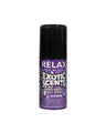 Rapid Result Mist Spray - 2nd Edition: Compact aerosol canister labeled RELAX for odor control, featuring Exotic Scents and warning symbol for safe use.