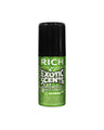 Rapid Result Mist Spray - 2nd Edition in a green aerosol can with RICH label, designed for quick odor neutralization, featuring leaf graphics and warning icon.