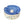 Symi Ashtray featuring a terrazzo-style concrete base with a swirled-blue glass insert, notched for cigarettes, highlighting its vintage-modern design.