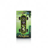 Playdeck Skateboard 510 Battery packaging with digital display skateboard, graffiti skull art, visible branding, and 510 Battery text on a green box.