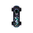 Top-down view of the Playdeck Skateboard 510 Battery with visible wheels, featuring a skull skater graphic on the grip tape against a colorful background.