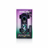 Playdeck Skateboard 510 Battery with skateboard/skeleton graphic, featuring a purple-to-green gradient box, highlighting its compact design and adjustable voltage settings.