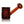 Twenties Collection Hand Pipe, amber-tinted, textured glass with a bowl and angled stem, sturdy flat base for secure tabletop use.