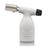 3.5 Blow Torch Turbo Flame with a white silicone body, embossed cannabis leaf logo, and adjustable black knob for butane ignition, ideal for portable dabbing.