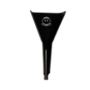 Black Bioplastic Cone Loader with astronaut-helmet logo GET LOST, designed for ergonomic handling and precision packing, made from eco-friendly bioplastic for sustainability and portability.