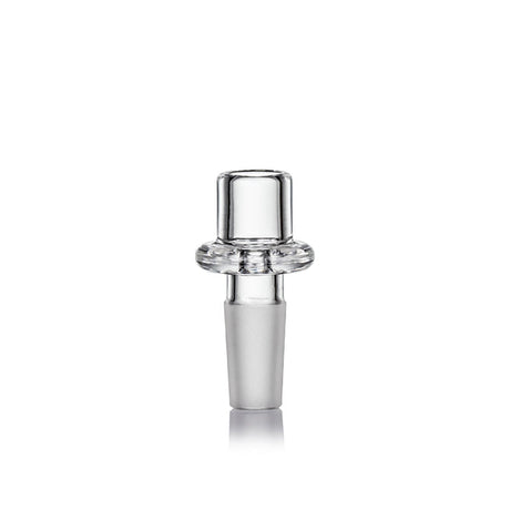 Column Mini Dab Rig - Clear glass joint adapter with ground-glass male joint and female joint, designed for compatibility with smaller accessories.