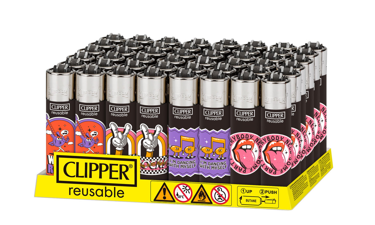 Classic Large Lighters - Groovy World - Tray of 48