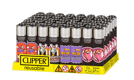 Classic Large Lighters - Groovy World - Tray of 48