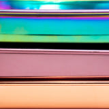 Stainless Steel Rolling Tray featuring reflective metal strips stacked horizontally, showcasing a sleek, durable design perfect for organizing essentials.