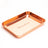 Stainless Steel Rolling Tray in polished copper tone, featuring Blazy Susan logo embossed on its interior, designed for organizing small rolling essentials neatly.