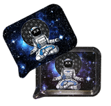 Rolling Tray Medium w Lid - Astronaut Meditating