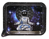 Rolling Tray Medium w Lid - Astronaut Meditating