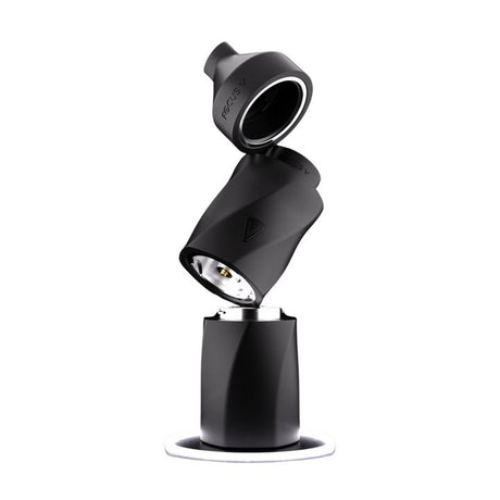 AERIS Portable E-Rig Kit showing its LED-lit base, heating chamber, and mouthpiece, illustrating the modular design for easy assembly and portability.