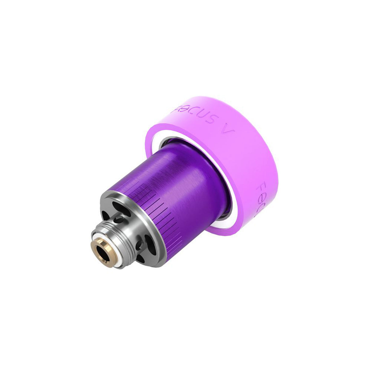 Focus V - Chromatix Atomizers, purple and silver, featuring a durable titanium bucket for improved heat retention and seamless integration with Focus V CARTA E-Rig.