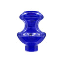 Focus V - Chromatix Carb Cap: Blue glass bubble shape enhances dabbing by redirecting airflow and retaining heat, optimizing vaporization for the Focus V Carta E-Rig.