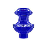Focus V - Chromatix Carb Cap: Blue glass bubble shape enhances dabbing by redirecting airflow and retaining heat, optimizing vaporization for the Focus V Carta E-Rig.