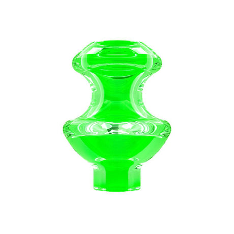 Focus V - Chromatix Carb Cap, a green glass vase-shaped accessory, designed for optimal airflow and heat retention in dabbing sessions with the Focus V Carta E-Rig.