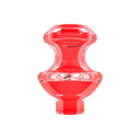 Focus V - Chromatix Carb Caps: A red glass carb cap designed for optimal airflow and heat retention, enhancing the dabbing experience with the Focus V Carta E-Rig.