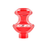 Focus V - Chromatix Carb Caps: A red glass carb cap designed for optimal airflow and heat retention, enhancing the dabbing experience with the Focus V Carta E-Rig.