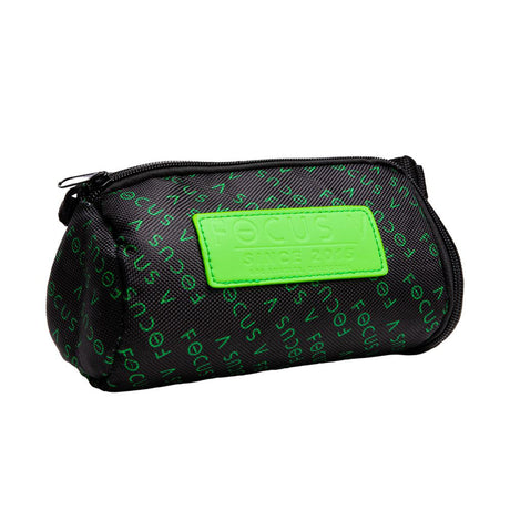 Focus V Chromatix Carrying Case, a black and green bag with a green label, designed for CARTA E-Rig, featuring secure compartments and a zippered design.