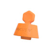 Focus V Chromatix Silicone Stopper, an orange hexagon-shaped accessory, designed to protect CARTA E-Rig from dust and spills, visible with engraved text.