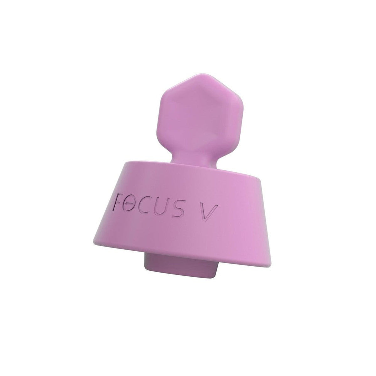 Focus V - Chromatix Silicone Stopper, a pink, hexagon-shaped object with a pointy tip, designed to protect the CARTA E-Rig from dust and debris.