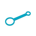 Focus V - Chromatix Silicone Tether, a blue plastic tool with circular features, designed to securely attach carb caps to Focus V CARTA E-Rig.