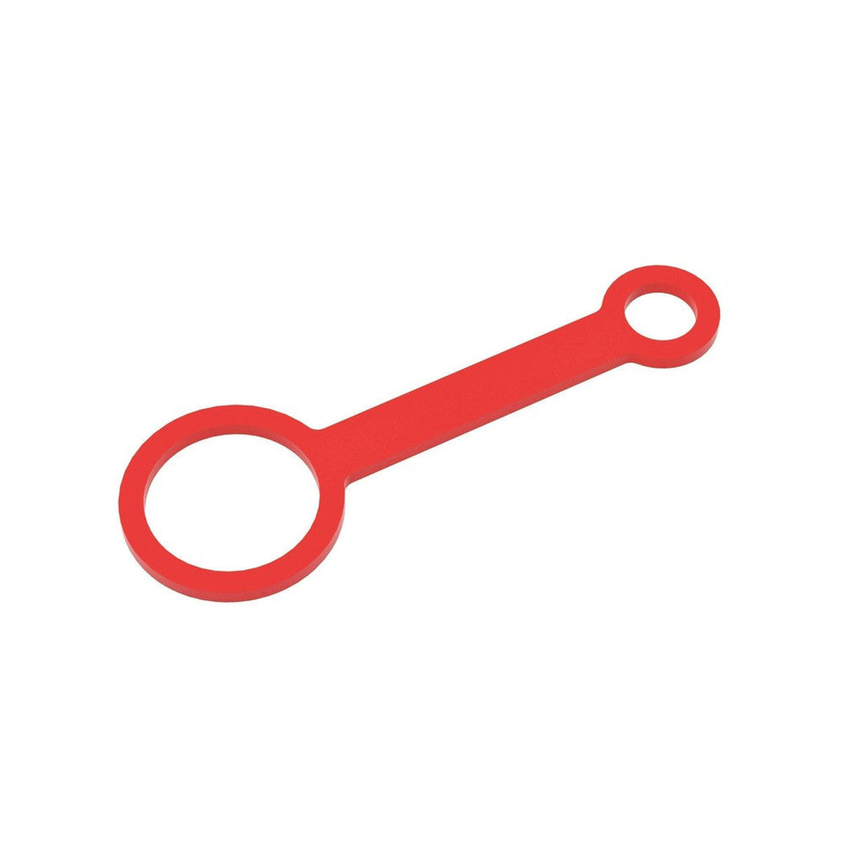 Focus V - Chromatix Silicone Tether: A red tool with a long handle, designed to securely attach a carb cap to the Focus V CARTA E-Rig.