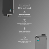 MagBox Magnetic 510 Battery - Silver with LED display, sleek rectangular design, magnetic attachment, and retractable mouthpiece, illustrating modern, portable vaping features and benefits.