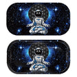 Rolling Tray Mini w Lid - Astronaut Meditating features an astronaut in lotus pose on a starry background, with a secure magnetic lid for small item storage.