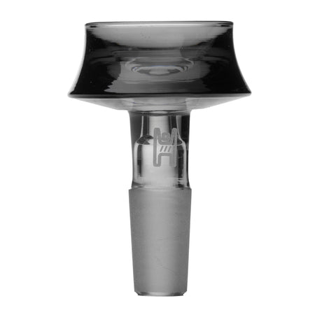 Cauldron Flower Bowl - 10mm: Glass smoking accessory with rounded chamber, reinforced neck, and male joint for bongs. Made of durable borosilicate glass for thermal resistance.