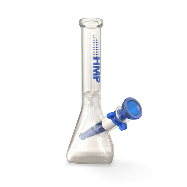 10 Glass Square Bong - Navy features a sleek, square design with a blue tube, crafted from durable glass for smooth hits and easy cleaning.