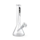 12 Glass Beaker Bong with ice pinch, crafted from durable borosilicate glass, offering a sleek design for smooth, cool smoking experiences.