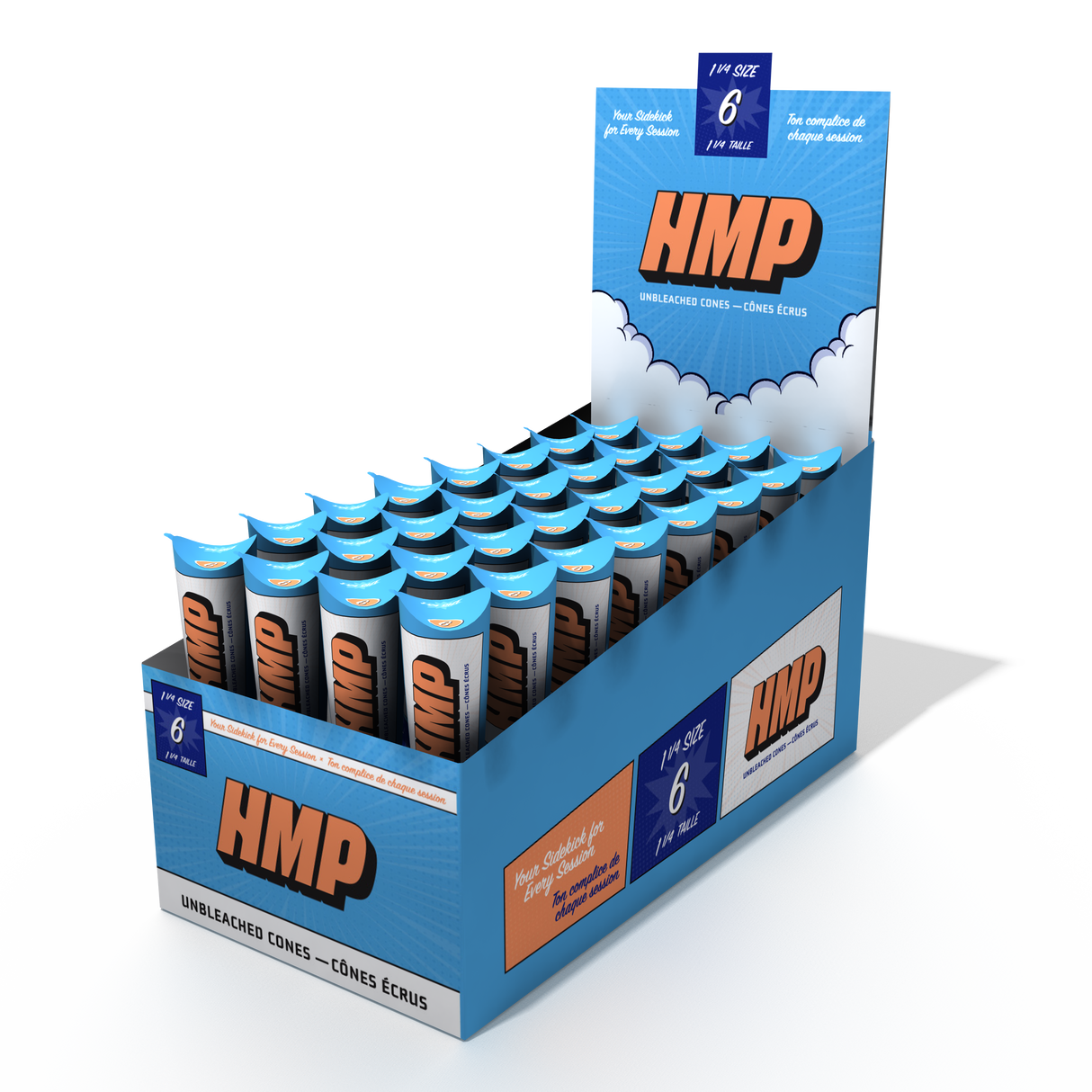 1 1/4 Unbleached Cones - 6 Pack