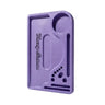 Purple hemp plastic rolling tray with multiple compartments for organizing herbs, featuring durable, biodegradable construction and an eco-friendly design.