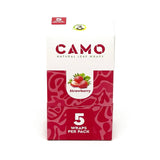 Chamomile Wraps - Strawberry - Carton of 25, featuring 25 packs of 5 slow-burning, tobacco-free wraps, crafted from chamomile and mate plants with berry flavor.