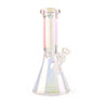 Red Eye Tek 10 Tall Terminator Hex Top Beaker Bong, with iridescent glass, hexagonal neck, flared base, and angled down-stem.