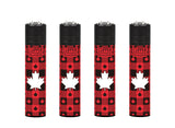 Classic Large Lighters - Red and Black Plaid - Tray of 48