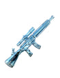 M416 Glass Gun - Clear Black water pipe shaped like a rifle with a transparent design, featuring a stock base, barrel mouthpiece, and removable bowl.