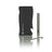 Super Slim Aluminum Dugout - Powder Coated - Black, showcasing its sleek metal body and stainless steel one hitter, emphasizing its durable, portable design for smoking convenience.
