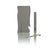 Super Slim Aluminum Dugout - Powder Coated - Black shown disassembled with a credit-card-thick housing, stainless steel one-hitter tube, and metal poker tool.