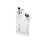 Super Slim Aluminum Dugout - Powder Coated - White, featuring a sleek design with a metal handle and integrated stainless steel one hitter for seamless smoking.