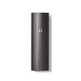 PAX 2 Dry Herb Vaporizer, a sleek, pill-shaped device with brushed-metal finish, features a central four-petal LED indicator and rounded edges for a refined look.