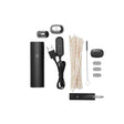 PAX 3 Complete Kit - Onyx: Includes vaporizer, flat and raised mouthpieces, charging cable, cleaning tools, oven-screen plates, and a multi-tool for dry herbs and concentrates.