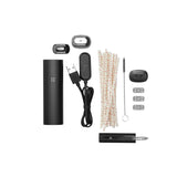 PAX 3 Complete Kit - Onyx: Includes vaporizer, flat and raised mouthpieces, charging cable, cleaning tools, oven-screen plates, and a multi-tool for dry herbs and concentrates.