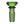 Saucer Flower Bowl - 14mm: Green glass bowl slide with a wide funnel top and frosted tapered bottom, crafted from durable borosilicate glass for secure fit and smooth airflow.