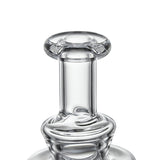 Quadra Peak Attachment: A compact, clear borosilicate glass carb cap with a distinctive quad column design, enhancing vaporization for dab rigs by improving heat retention and airflow control.