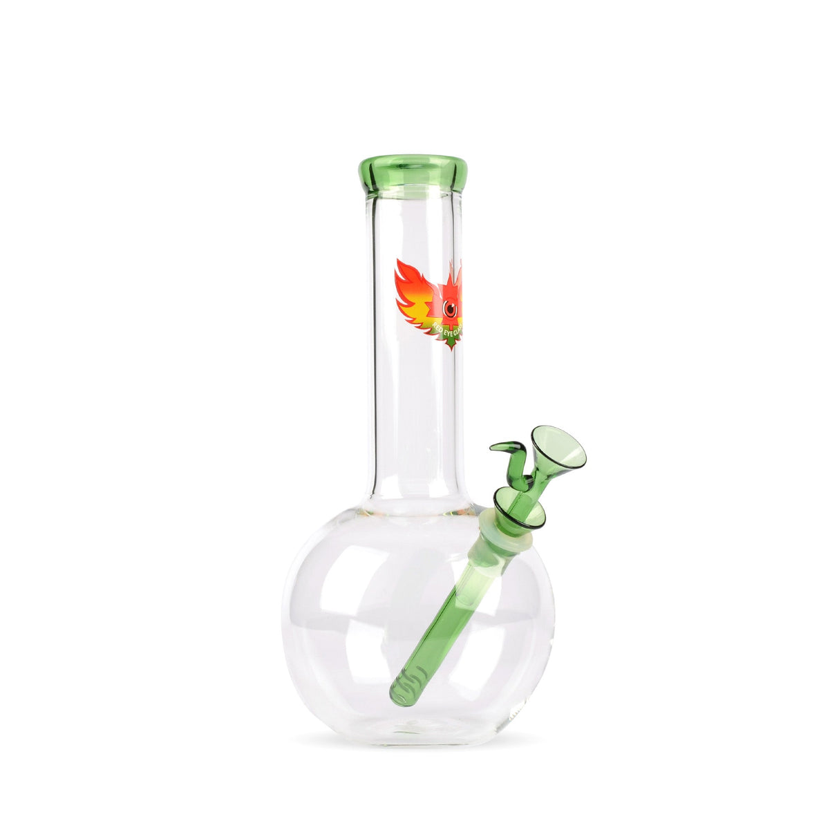 10 Tall Little Bro Bubble Bong with a round water chamber, straight neck, and removable down-stem and bowl, designed for smooth, filtered smoking.